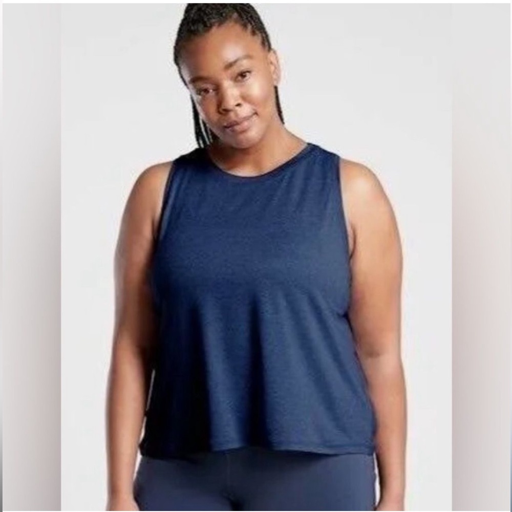 NWT ATHLETA Enchanted Blue Uptempo II Tank Size 2X